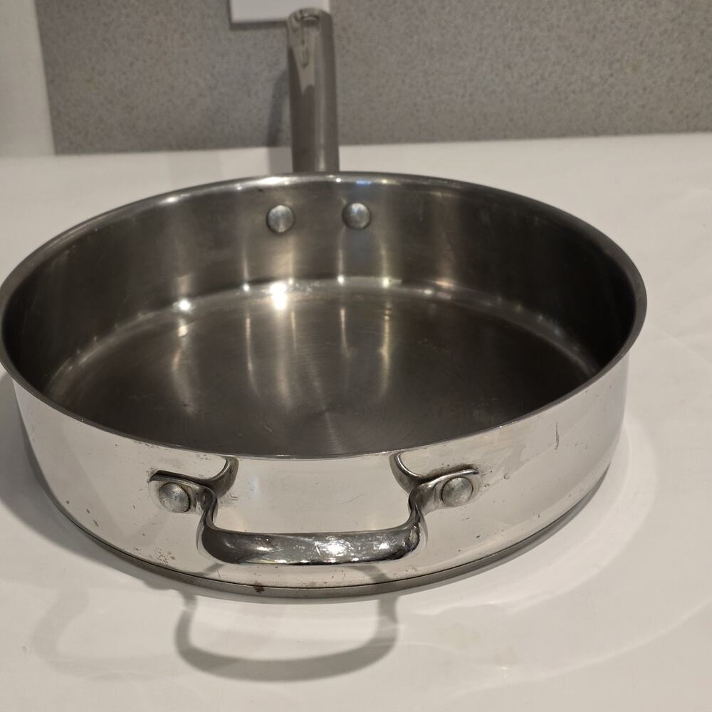 Wolfgang Puck Bistro Stainless Steel 11” Skillet Pan Chicken Fryer 18 10 No Lid
